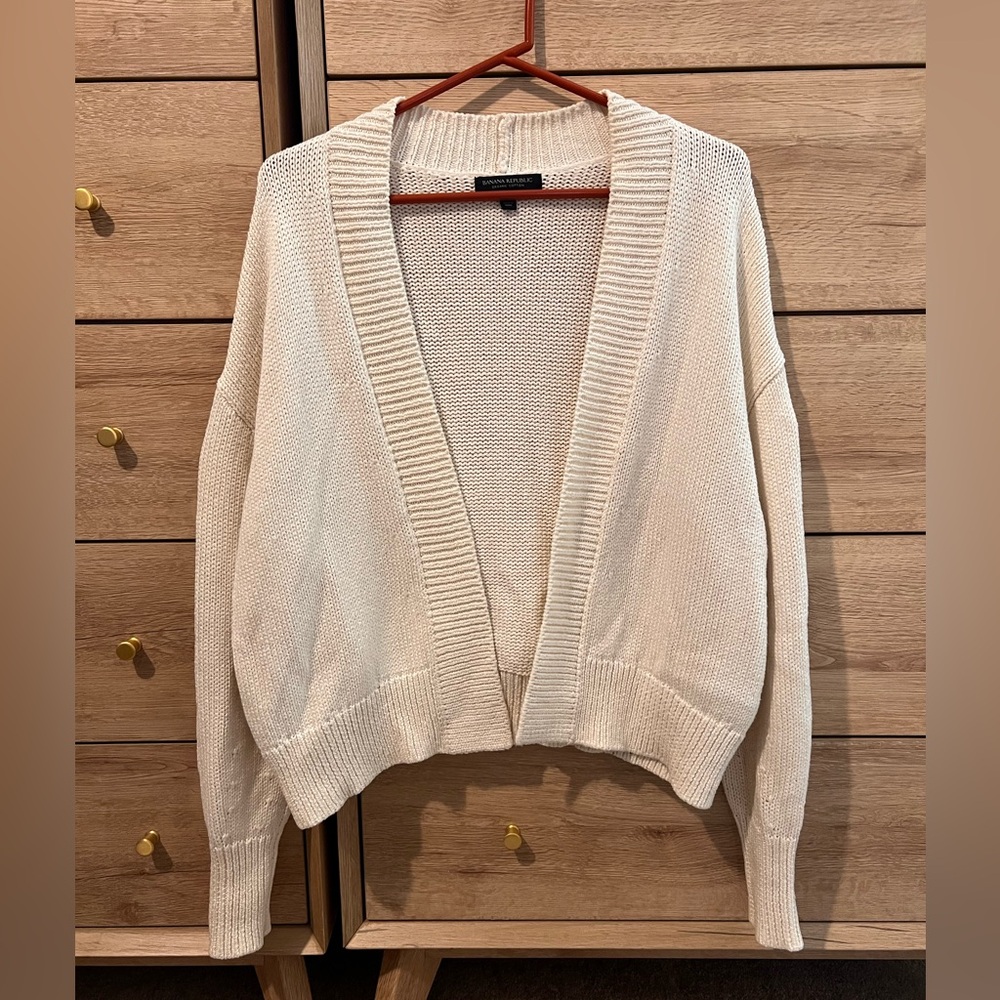 Banana Republic Cream Cardigan Sweater